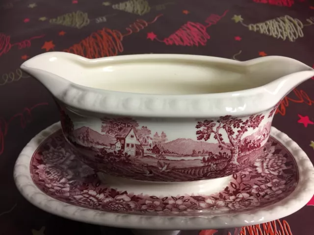 Ancienne saucière Villeroy Boch Rusticana rose