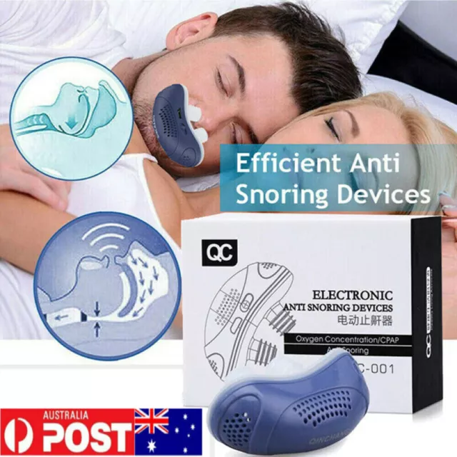 Stop Snore Aid Stopper Micro Electric CPAP Noise Anti Snoring Device Sleep Apnea