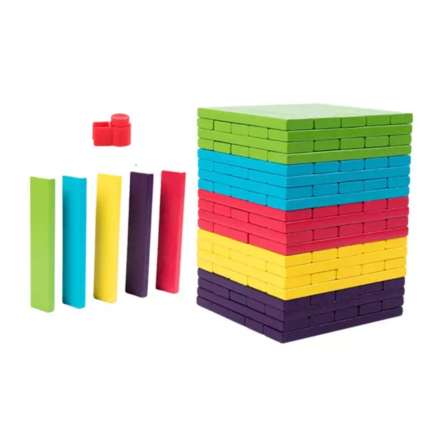100 pièces blocs en bois jeu d'empilage bricolage Kits de construction