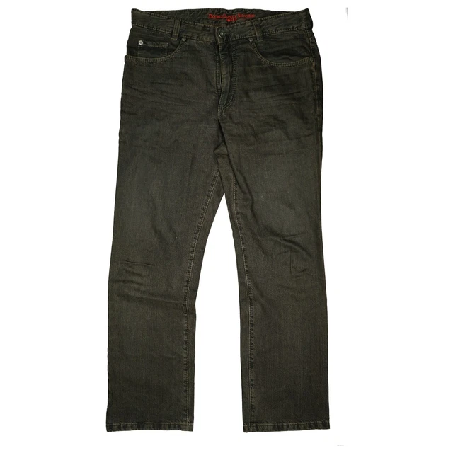 Camp David Nick Jeans Uomo W34 L30 Acidwashed Blu Pieghe Sottili Dritto