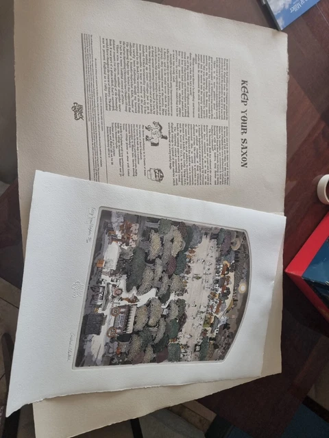 Rare Graham Clarke Pencil Signed Ltd Edt Print "Keep Your Saxon "80 Of 200