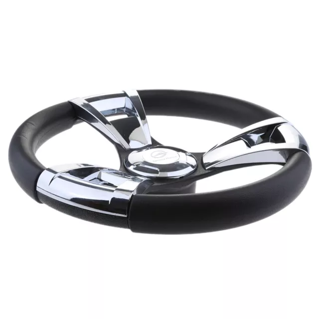 Polished Spoke Marine Boat Steering Wheel With 3/4" Inch Shaft 350mm