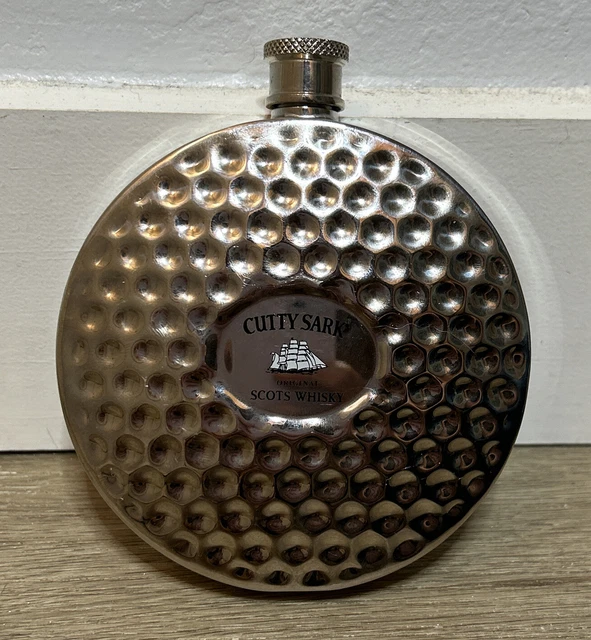Cutty Sark Flask Original Scotch Whisky Round Golf Ball Textured New