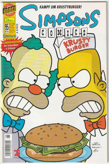 ✪ SIMPSONS COMICS #95 ohne Beilage, Panini/Bongo Comics 2004 COMICHEFT TOP Z1