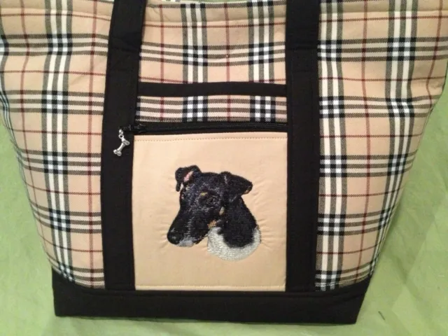 Gorgeous Custom Embroidered Smooth Fox Terrier Tote