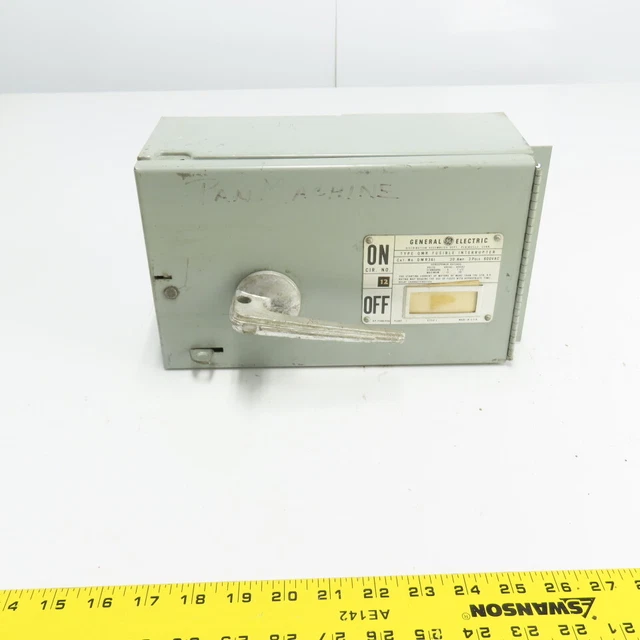 GENERAL ELECTRIC QMR36I 30A Fusible Interrupter Switch 3 Pole 600VAC £ ...