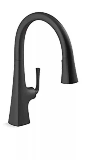Kohler Graze Kitchen Faucet 1 Handle Pull Down Sprayer 22062-BL, Matte Black NEW