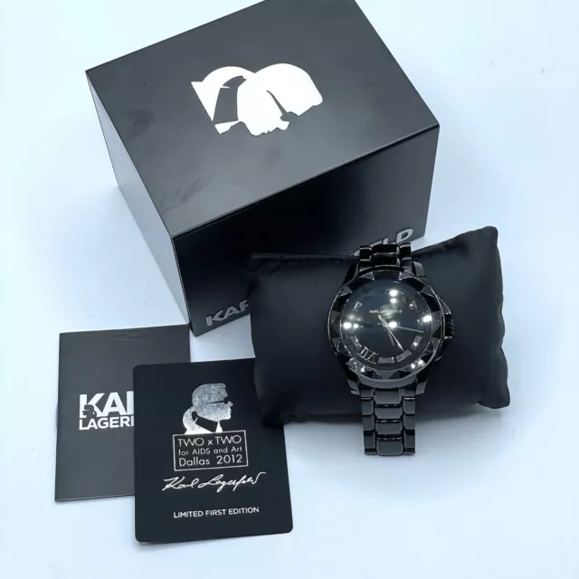 Orologio Nuovo con Scatola Karl Lagerfeld Prima Edizione Limitata 650 Totale Due Due Due Due Nero 2012
