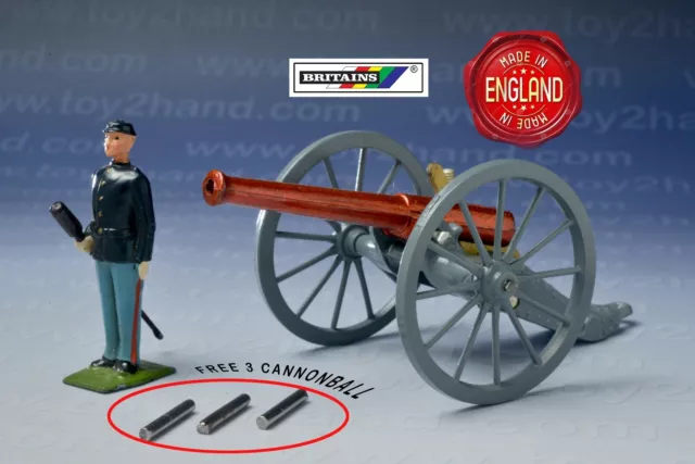 BRITAINS CIVIL WAR GUN SET 2057 - UNION ARTILLERY GUN, 1951-1966, No Box, RARE