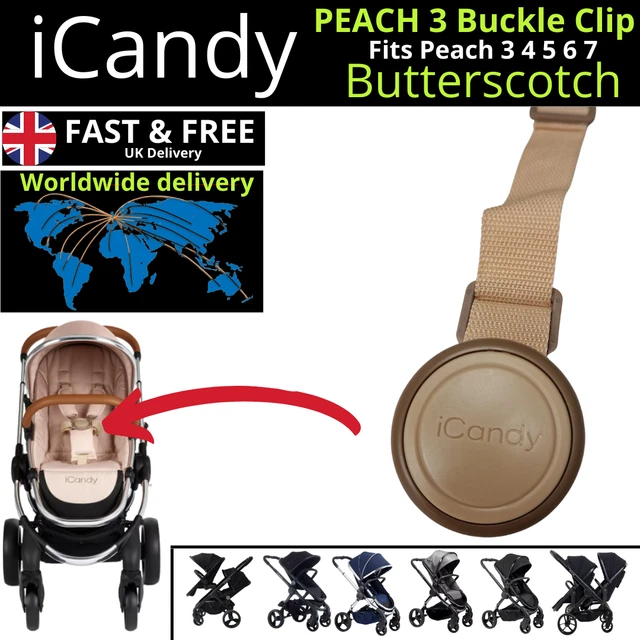 BUTTERSCOTCH * ICANDY PEACH 3 4 5 6 7 Pram * Shoulder Harness strap buckle /clip