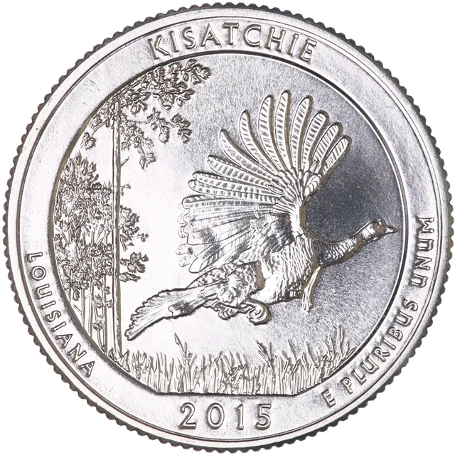 2015 D Parks Quarter ATB Kisatchie National Forest Choice BU CN-Clad US Coin