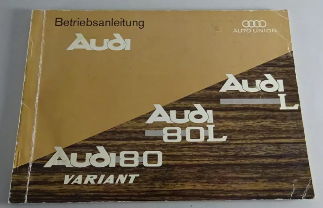 Mode D 'em Ploi / Manuel Audi 80 + Variant Type F103 Support 09/1967