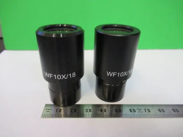 Oculaire Générique Paire WF 10X/18 Microscope Pièce Comme sur la Photo &R3-B-16