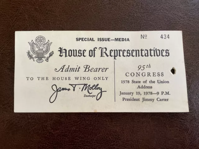 House of Representatives 95th Congress Special Issue Media 1/19/78 Jimmy Carter