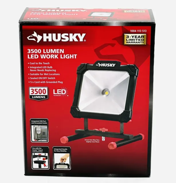 Husky 3500 Linens Portable LED Work Light NEW Still In Original Packaging
