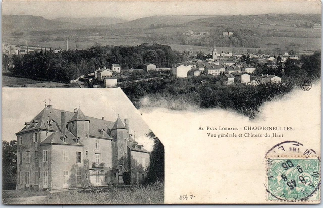 54 CHAMPIGNEULLES - vue generale et chateau du haut.