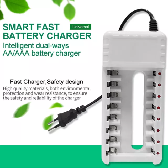 6/8 Slots Fast Battery Charger For AA AAA Rechargeable Batteries USB US EU Plug