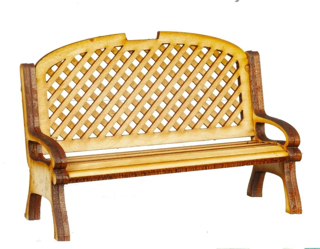 Mini Banc En Bois Pour Maison De Poupée – Accessoire Jardin Miniature – Décoration 13 Cm