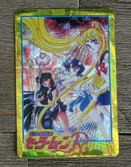 VINTAGE SAILOR MOON R Holographic Sticker Trading Card Sailor Scouts