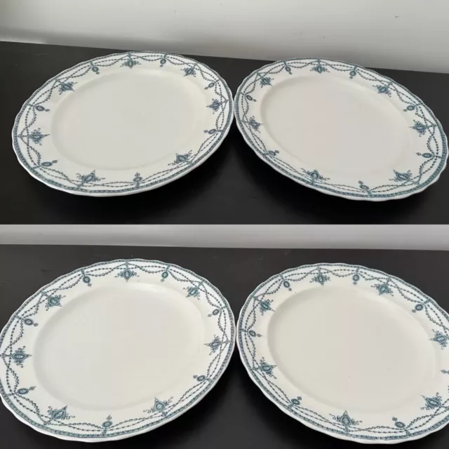 Vintage Keeling & Co Burslem Ludgate Losol Ware Dinner Plates x4