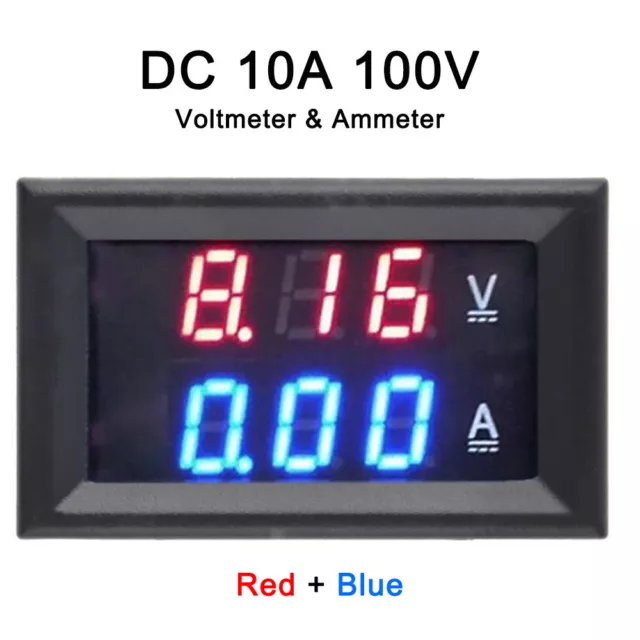 LED Digital Voltmeter Spannungsanzeige Amperemeter Strommesser DC 0-100V 0-10A