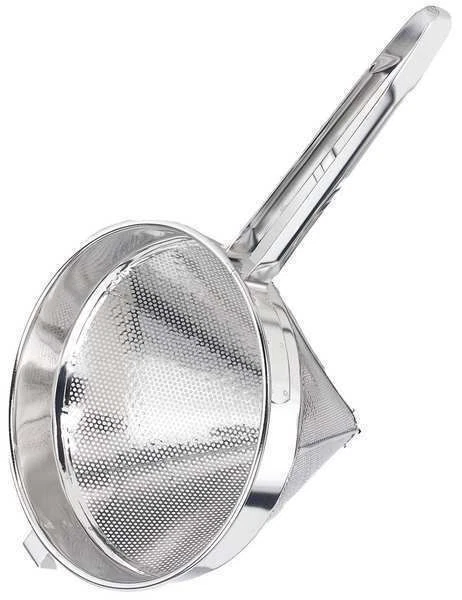 CRESTWARE Mesh Strainer, 8 in. H, Steel, Coarse CCS8C