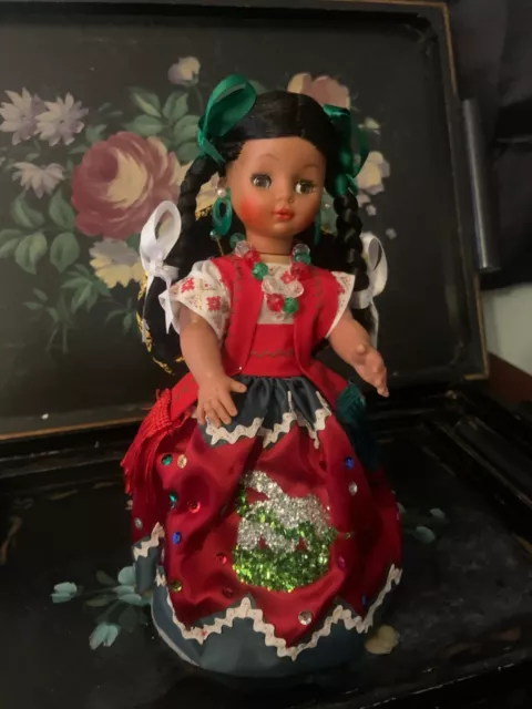 Vintage Mexican Folk Art Doll Cinco de Mayo