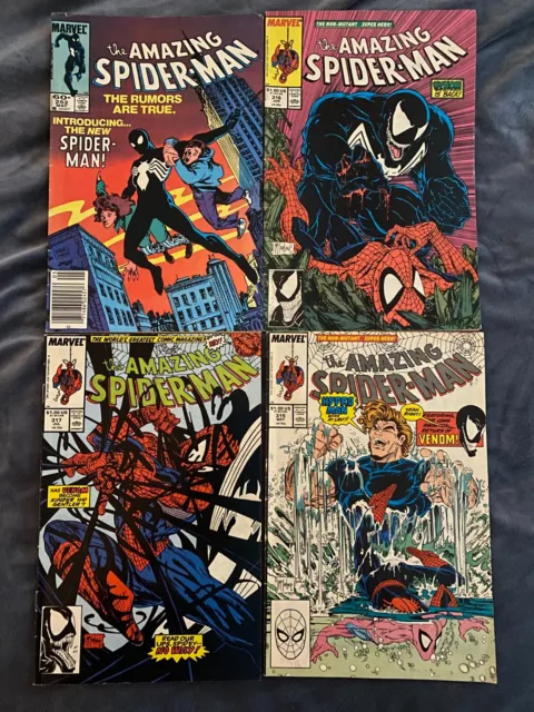 The Amazing Spider-Man Vintage Venom Lot - #252, #315, #316, #317 Clean, Classic