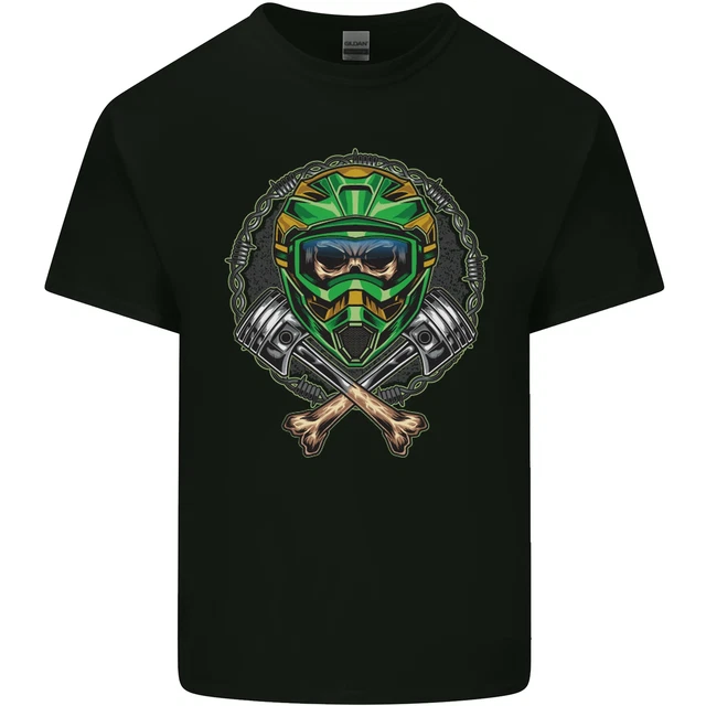 T-shirt Motocross Teschio Sporcizia MotoX Bambini Bambini