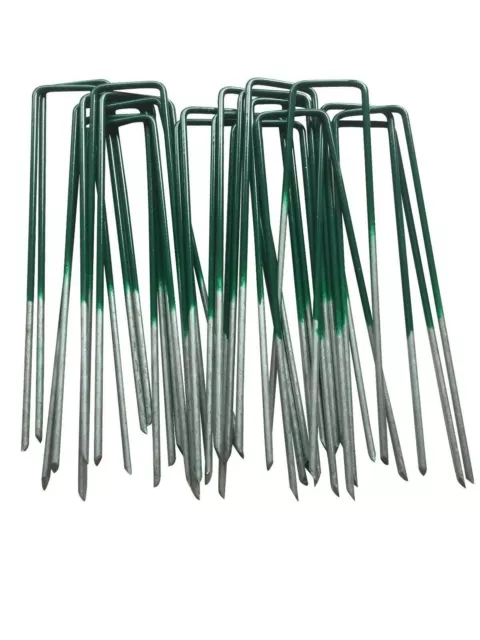 Metal Ground Garden Weed Barrier Membrane Pins Fabric Hooks Pegs Staples U Pins 2