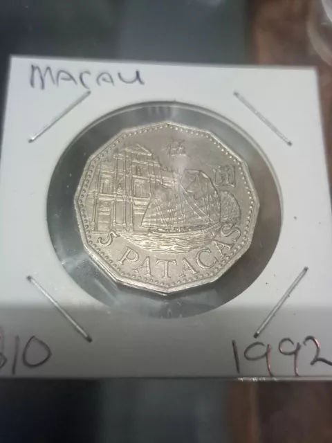 1992 Macau 5 Pataca Coin