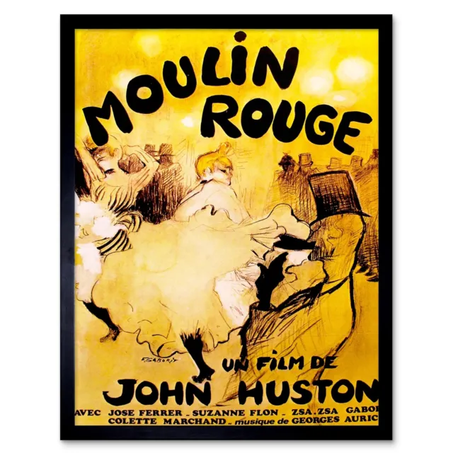 Movie Film Moulin Rouge Cancan Burlesque Paris Huston Ferrer Gabor Framed Print