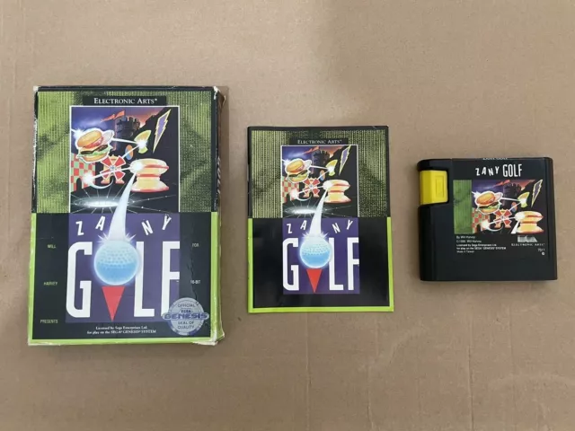 Sega Mega Drive Spiel - Zany Golf - komplette Box & Anleitung - schneller Versand