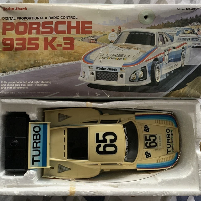 VINTAGE RADIO SHACK Porsche 935 K3 RC Radio Controlled Racing Car in
