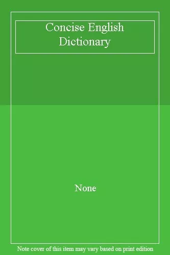 Concise English Dictionary By None