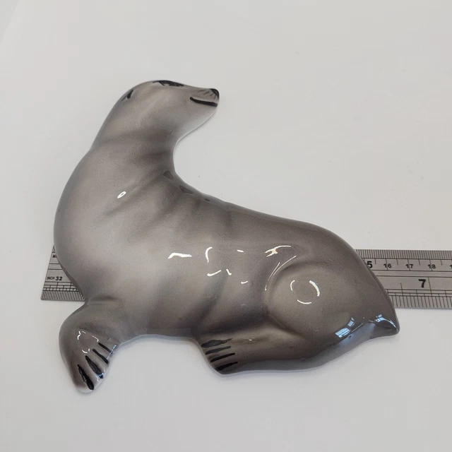 Vintage Seal or Sea Lion Ornament Wall Plaque, Midcentury China Seal Ornament
