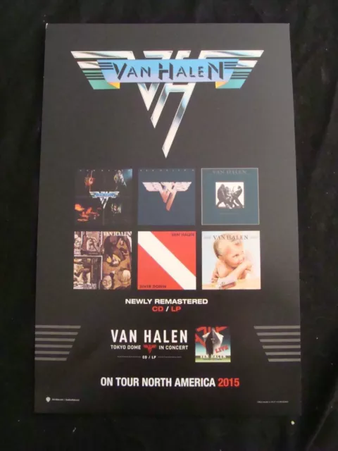 VAN HALEN remastered Album collection poster original record store promo 2015