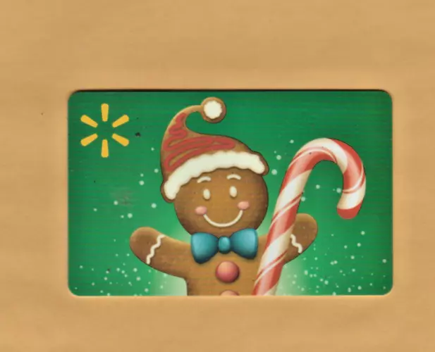 Collectible Walmart Gift Card - Gingerbread Man - No Cash Value - FD2321615