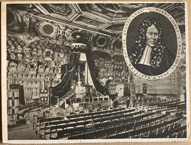 Cartolina Padova Università Aula Magna Bernardino Ramazzini Non viaggiata
