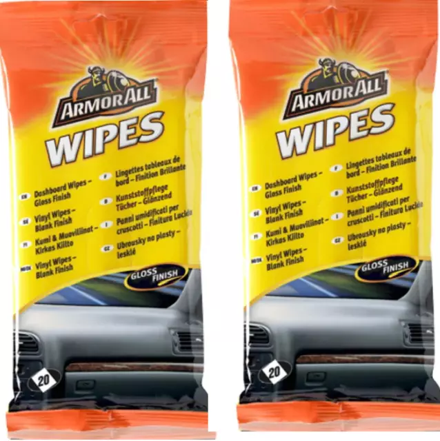 Armorall Leather Cleaning Wipes Tub & Car Dashboard Interior Wipes Matt  Finish