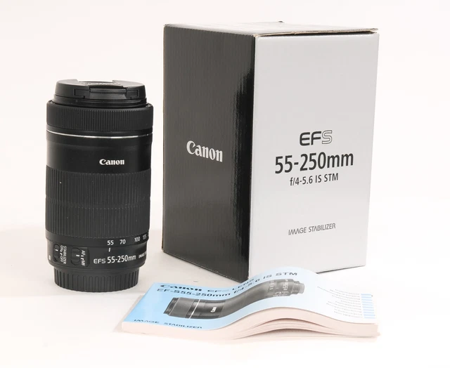 Canon Objektiv 55–250 mm IS STM F4-5.6 IS Autofokus EF-S passend (2269BL)