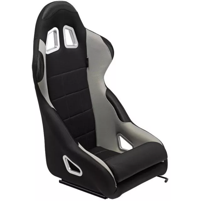 AUTOSTYLE K5 x1 Single Universal Sports Bucket Seat Car Sim Fixed Back + slides