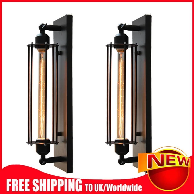 Vintage Industrial Style Wall Lamp Wrought Iron Loft Lamps Bedside Lamp Sconce