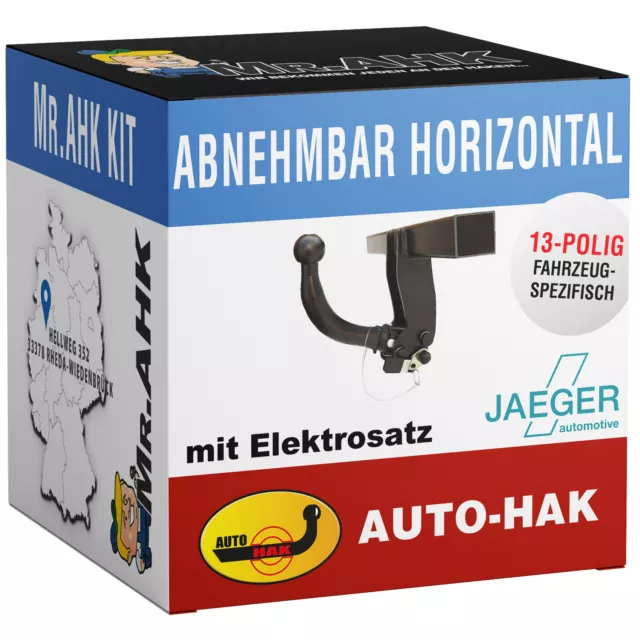 AUTO-HAK VW Caddy 3 III 2K ab 04 AHK Anhängerkupplung abnehmbar 13pol spe E-Satz
