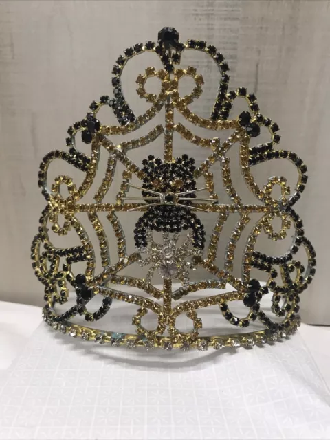 Rhinestone Halloween Spider/Cat Tiara Crown