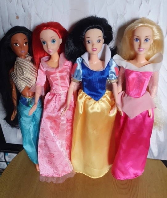 DISNEY PRINCESS BUNDLE Ariel Snow White Jasmine And Aurora Dolls £12.00 ...