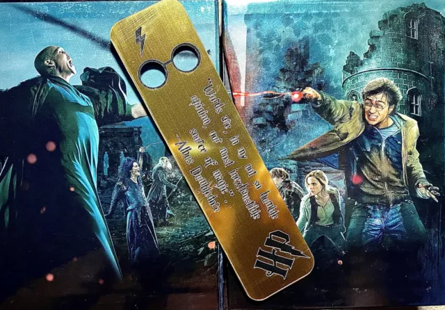 Golden Acrylic Harry Potter Glasses Bookmark Gift Present JKRowling Words Are In