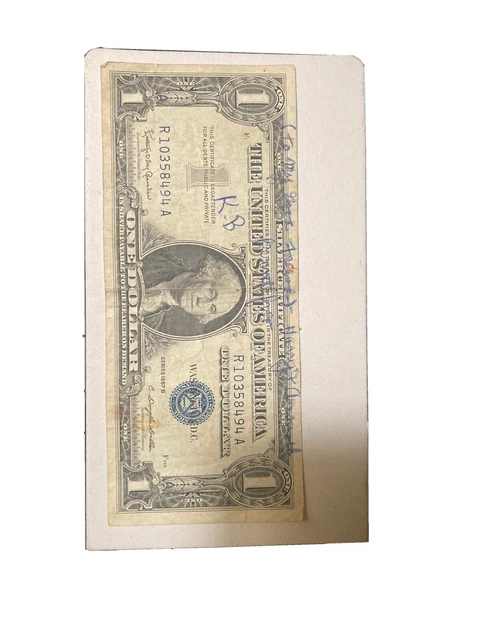1957 Silver Certificate Rare Dollar Bill Blue Seal Old US Bill $1 Money Series B