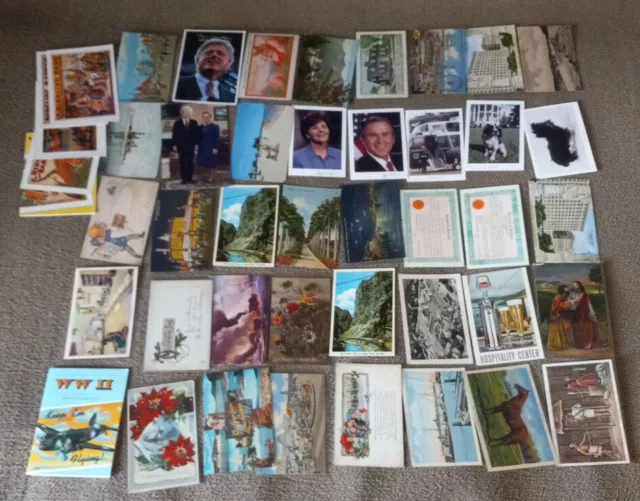 Lot of 45+ Antique 20th Century Mixed Topics Greetings Postcards Most Unused