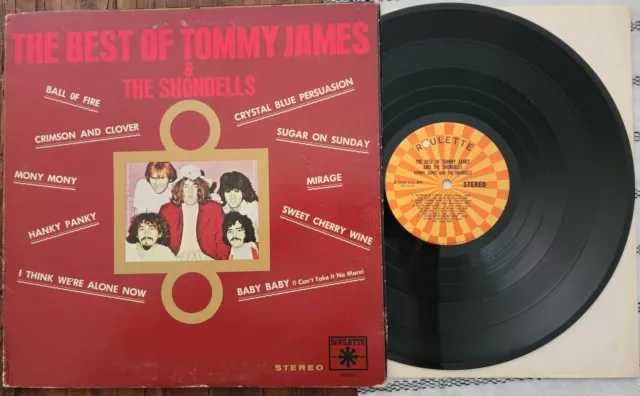 THE BEST OF Tommy James & The Shondells Vinyl LP 1969 Roulette SR 42040 ...